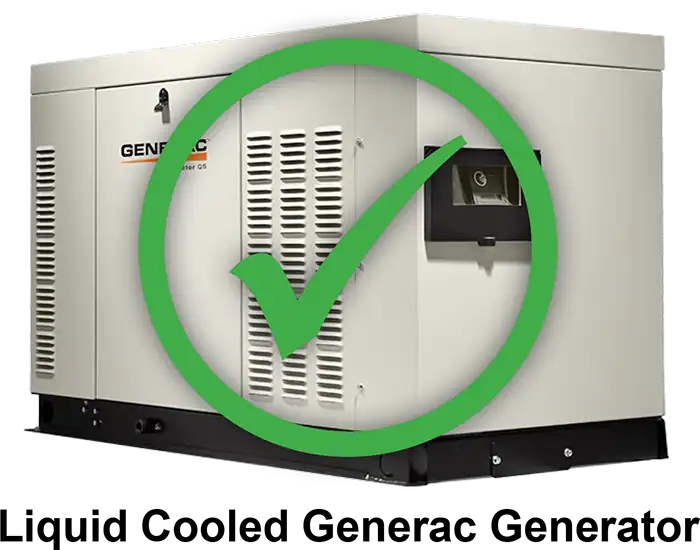 Liquid-cooled Generac home standby generators